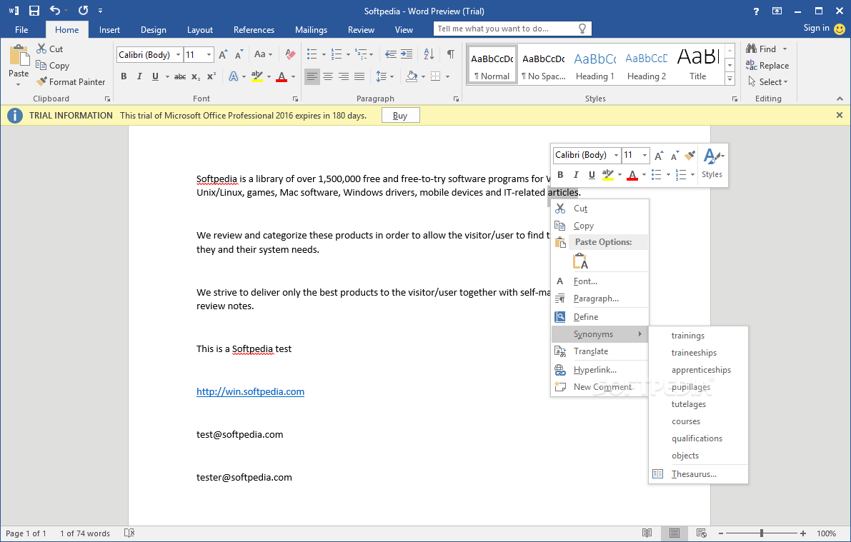 office 365 for mac demo